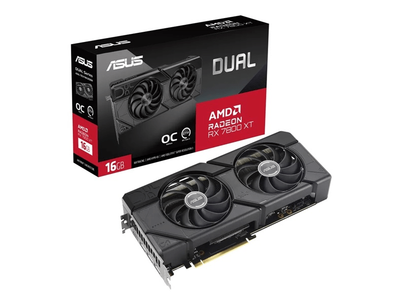Asus Dual Radeon™ RX 7800 XT OC Edition 16GB GDDR6