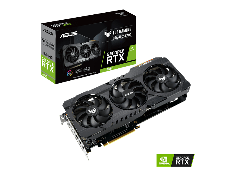 VGA ASUS NVIDIA RTX 3060 12GB GDDR6 - TUF-RTX3060-12G-V2-GAMING - Low Hashrate (LHR)