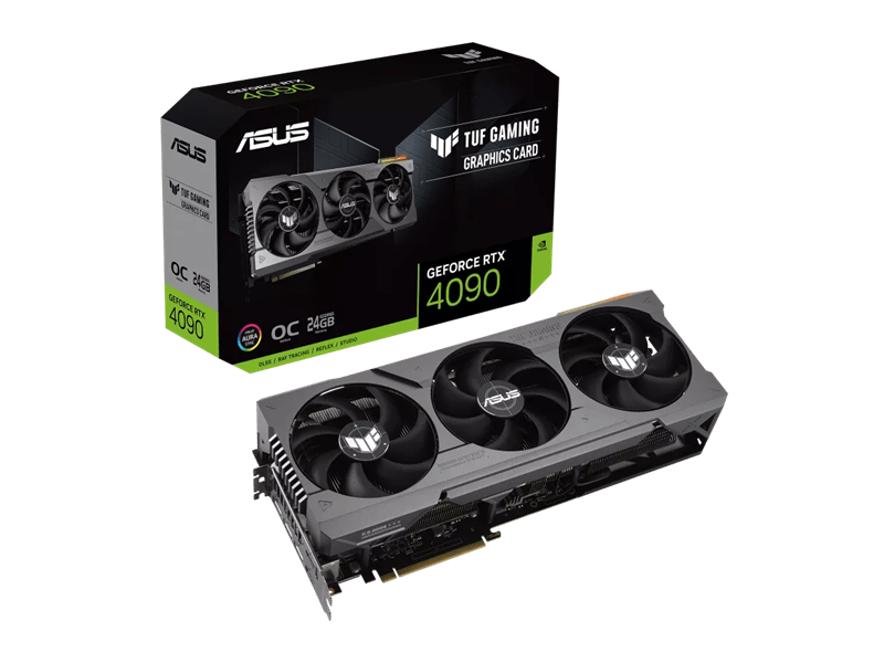 Asus Videokártya - nVidia TUF-RTX4090-O24G-GAMING (24576MB, GDDR6X, 2595/21000 Mhz, 384bit, 2xHDMI, 3xDP)