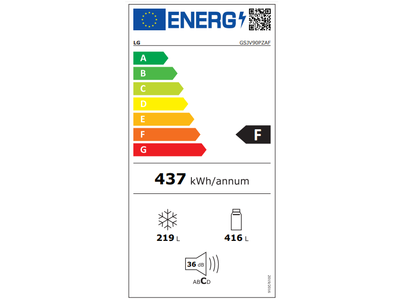 LG GSJV90PZAF Door-in-Door Side-by-Side hűtőszekrény