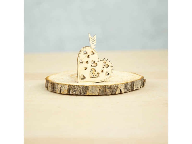 Wood&Hobby Szív fa puzzle