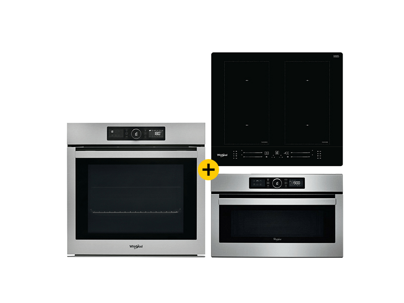 Whirlpool AKZ9 6270IX Beépíthető sütő + Whirlpool WLS1360NE Beépíthető indukciós főzőlap + Whirlpool AMW 730/IX Beépíthető mikrohullámú sütő