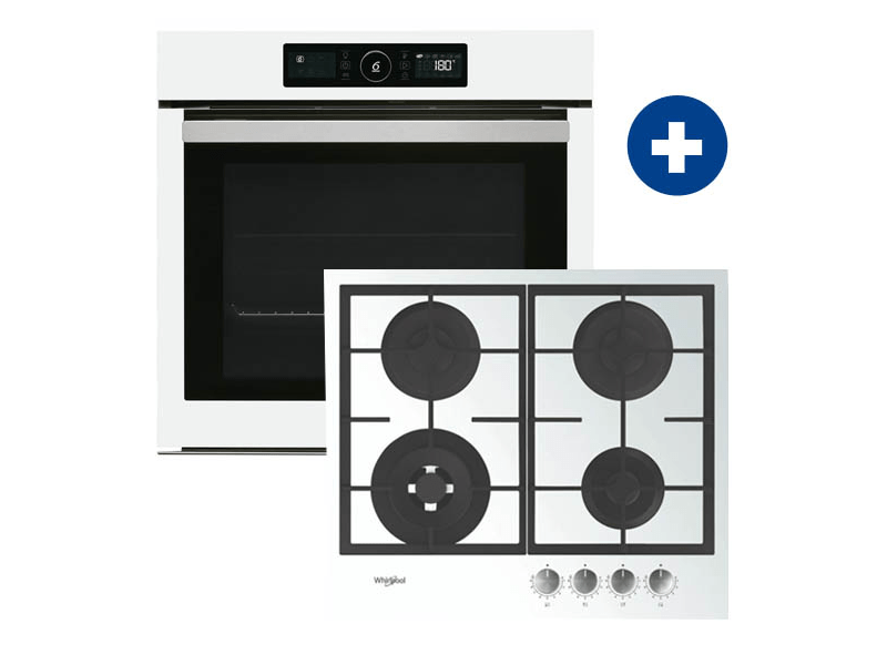 Whirlpool AKZ9 6230WH Beépíthető sütő, fehér + Whirlpool GOFL 629/WH Beépíthető gáz főzőlap, fehér