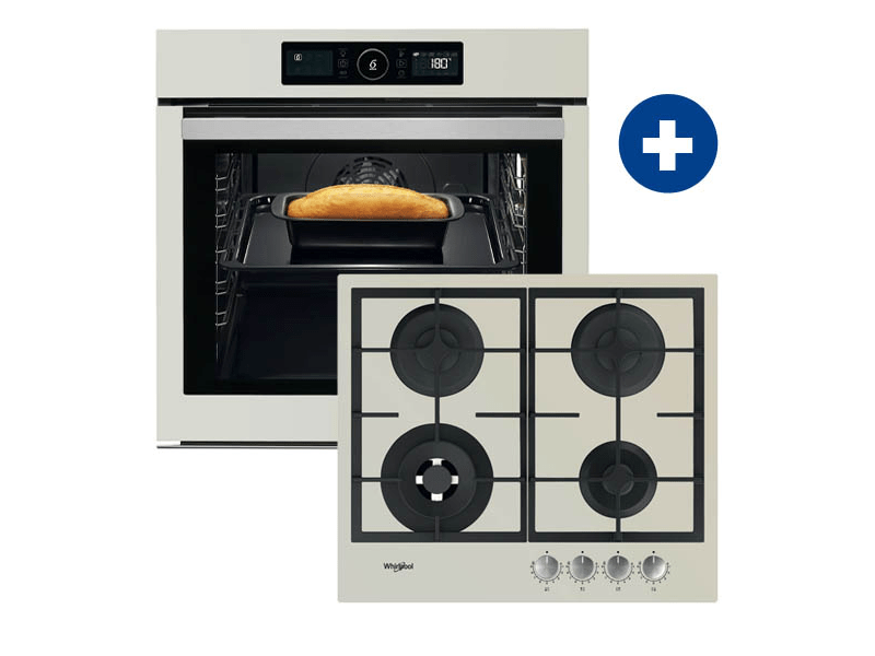Whirlpool AKZ9 6230S Beépíthető sütő, szatén-ezüst + Whirlpool GOFL 629/S Beépíthető gáz főzőlap, szatén-ezüst