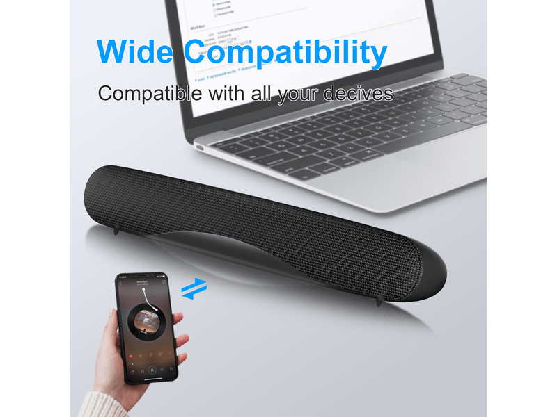 Mini soundbar, Fekete