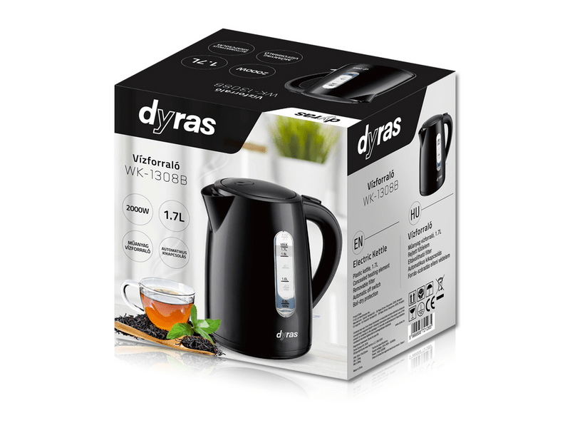 Dyras WK-1308B Vízforraló 1.7L, fekete