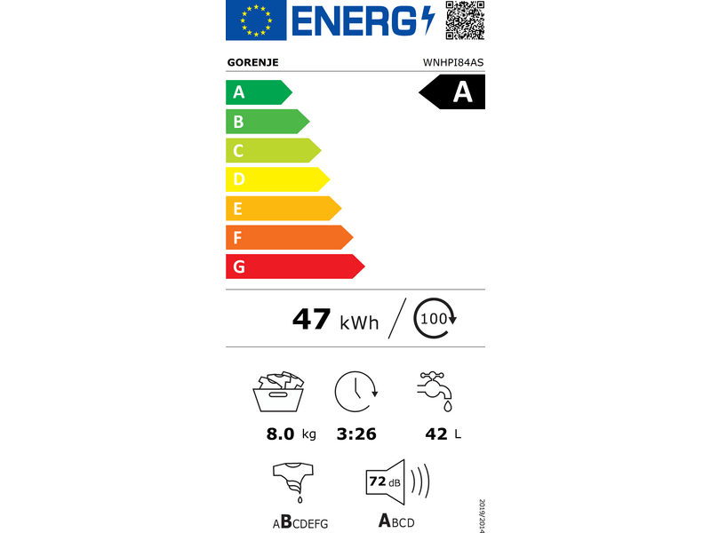 Gorenje WNHPI84AS Elöltöltős mosógép