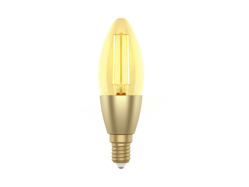 Woox Smart Home Filament candle design LED Izzó - R5141 (E14, 4,9W, 470 Lumen, warmw2700K/coldw6500k, Wi-Fi, 15000h)