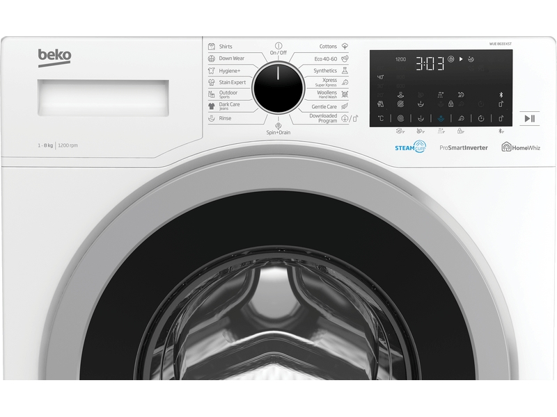 BEKO WUE8633XST Elöltöltős mosógép