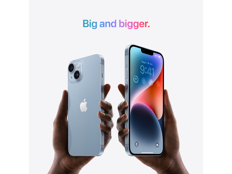 Apple iPhone 14 128 GB Okostelefon, Kék (MPVN3YC/A)