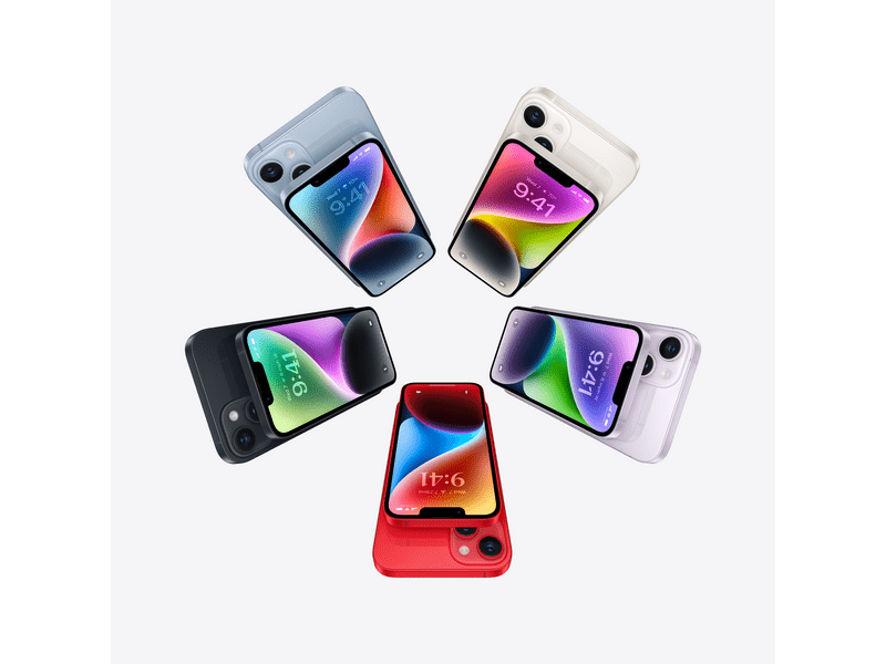 Apple iPhone 14 512 GB Okostelefon, Piros (MPXG3YC/A)