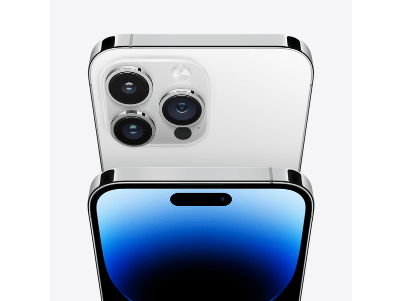 Apple iPhone 14 Pro Max 128GB Okostelefon, Ezüst (MQ9Q3YC/A)