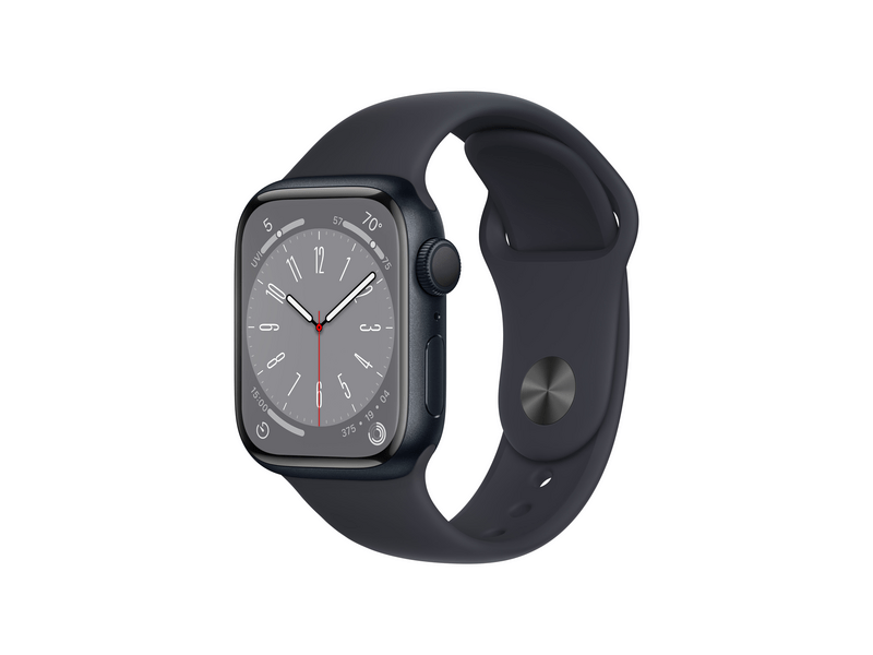 Apple Watch Series 8 GPS 41mm éjfekete Aluminium tok , éjfekete Sport szíj - Regular (MNP53CM/A)