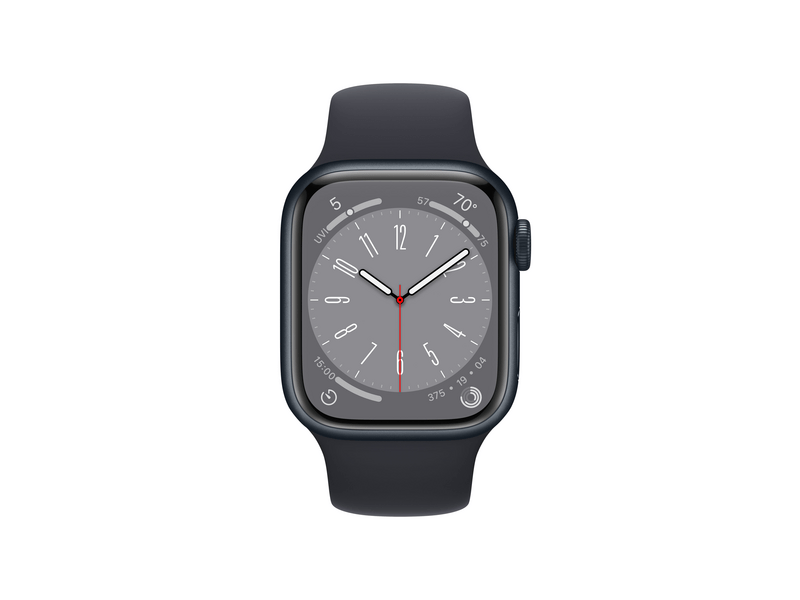 Apple Watch Series 8 GPS 45mm éjfekete Aluminium tok , éjfekete Sport szíj - Regular (MNP13CM/A)