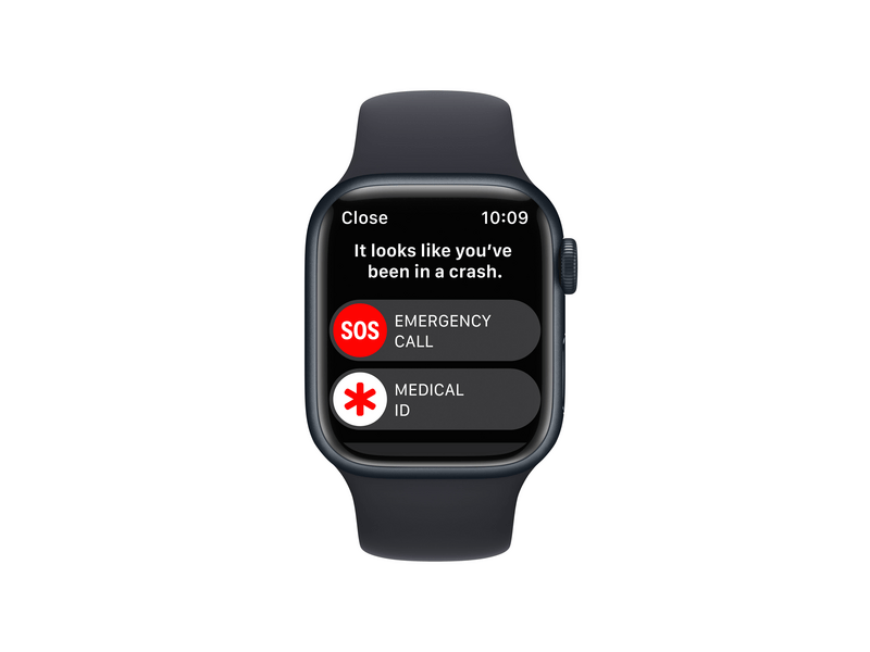 Apple Watch Series 8 GPS 45mm éjfekete Aluminium tok , éjfekete Sport szíj - Regular (MNP13CM/A)