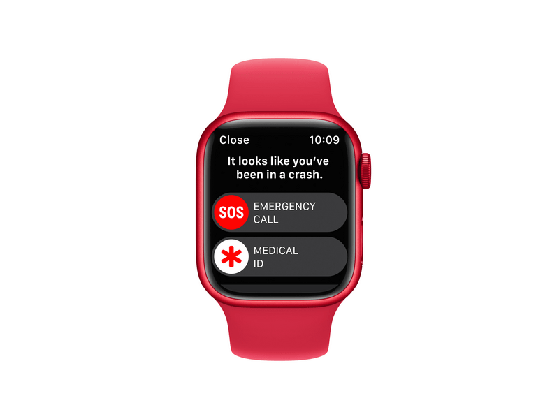 Apple Watch Series 8 GPS 41mm Piros Aluminium tok , Piros Sport szíj - Regular (MNP73CM/A)