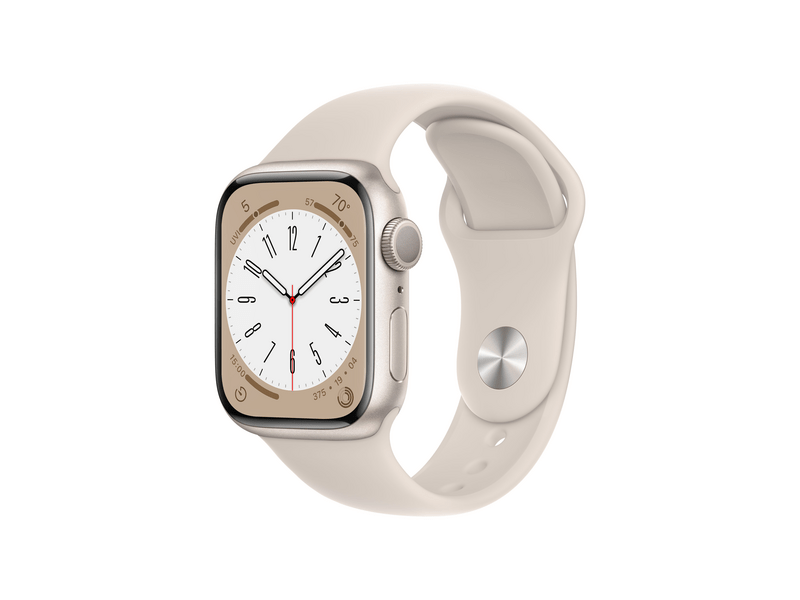 Apple Watch Series 8 GPS 41mm csillagfény Aluminium tok , csillagfény Sport szíj - Regular (MNP63CM/A)