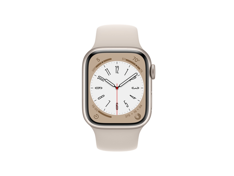 Apple Watch Series 8 GPS 41mm csillagfény Aluminium tok , csillagfény Sport szíj - Regular (MNP63CM/A)