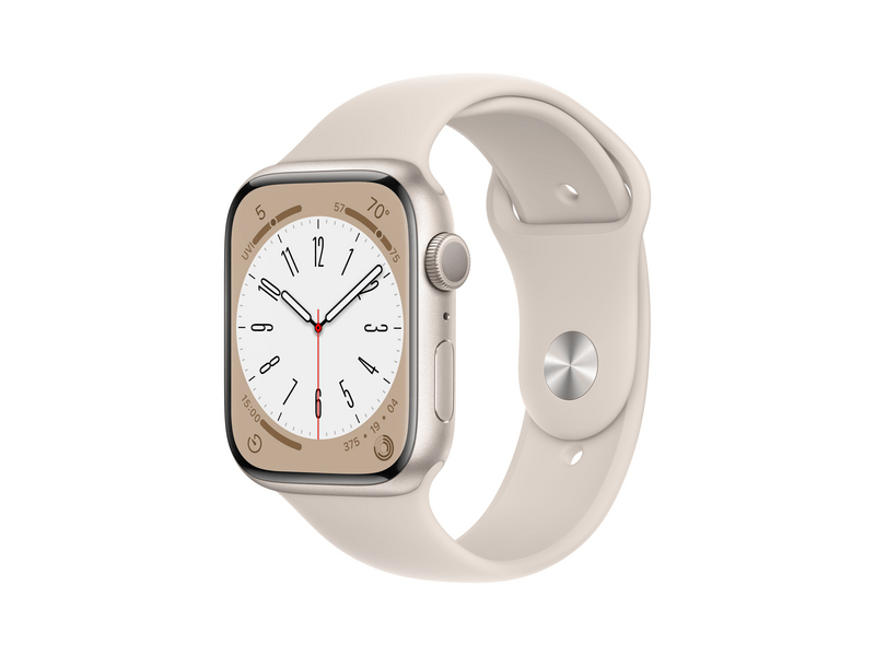 Apple Watch Series 8 GPS 45mm csillagfény Aluminium tok , csillagfény Sport szíj - Regular (MNP23CM/A)