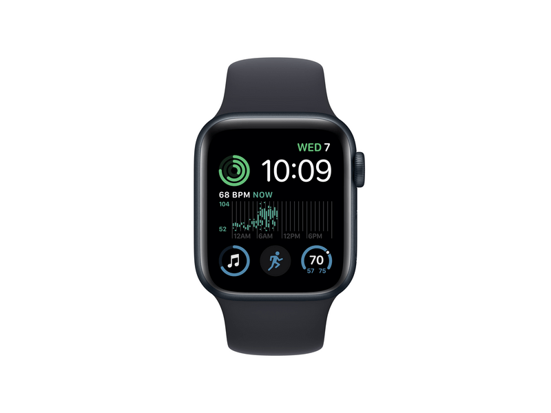 Apple Watch SE (2022) Cellular 40mm éjfekete Aluminium tok , éjfekete Sport szíj - Regular