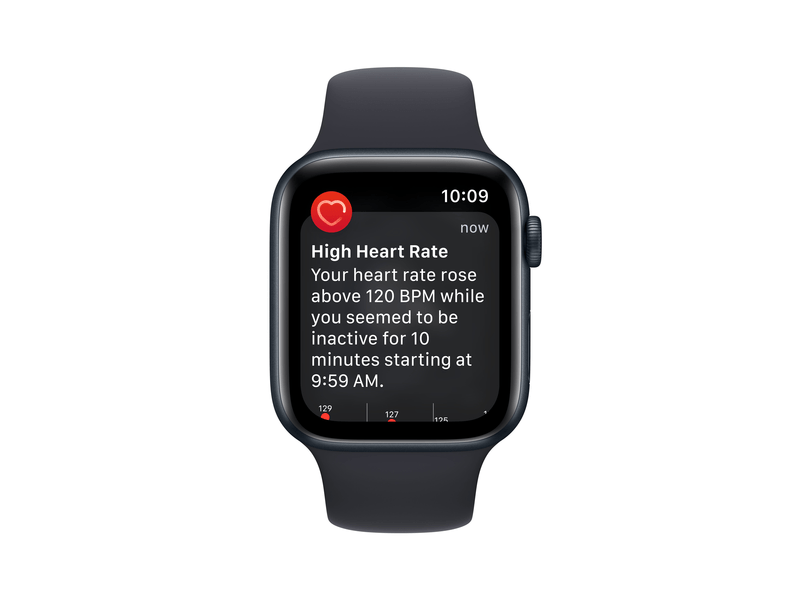 Apple Watch SE (2022) Cellular 44mm éjfekete Aluminium tok , éjfekete Sport szíj - Regular (MNPY3CM/A)