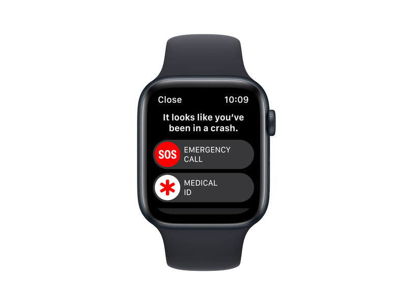 Apple Watch SE (2022) Cellular 44mm éjfekete Aluminium tok , éjfekete Sport szíj - Regular (MNPY3CM/A)