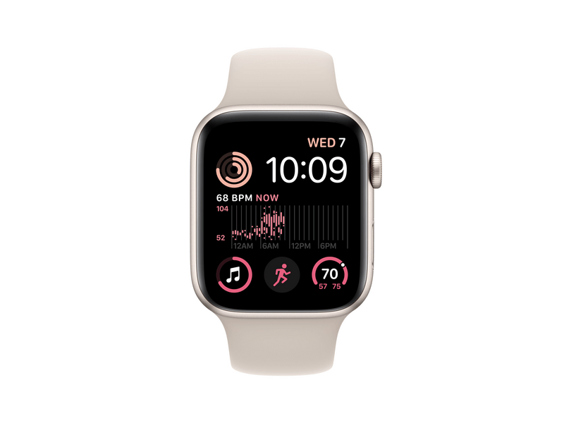 Apple Watch SE (2022) Cellular 44mm csillagfény Aluminium tok , csillagfény Sport szíj - Regular