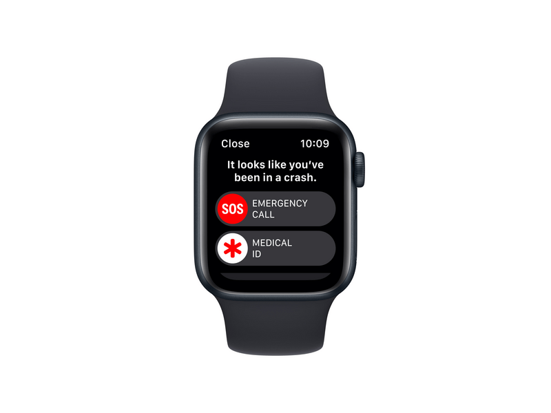 Apple Watch SE (2022) GPS 40mm éjfekete Aluminium tok , éjfekete Sport szíj - Regular