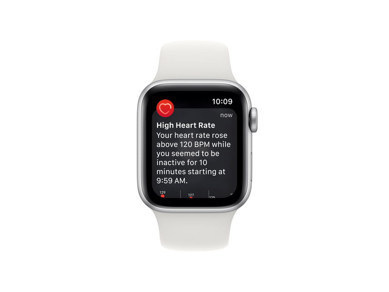 Apple Watch SE (2022) GPS 40mm ezüst Aluminium tok , fehér Sport szíj - Regular (MNJV3CM/A)