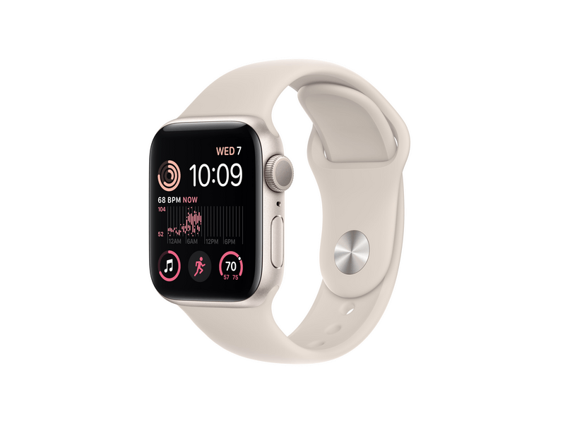 Apple Watch SE (2022) GPS 40mm csillagfény Aluminium tok , csillagfény Sport szíj - Regular (MNJP3CM/A)