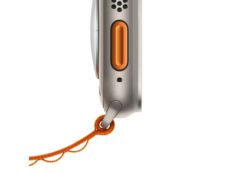 Apple Watch Ultra Cellular, 49mm Titán tok, zöld Alpesi pánt - Large (MQFP3CM/A)