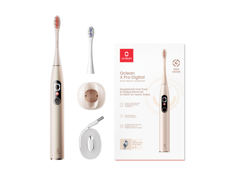 Oclean X Pro Digital Gold elektromos fogkefe, arany