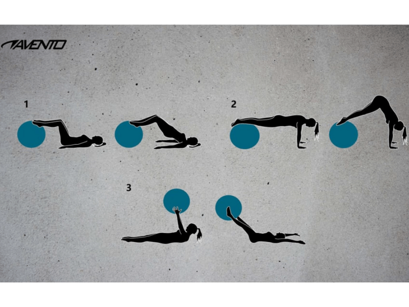 Avento ABS Gym Ball gimnasztika labda, 55 cm, kék (26665)