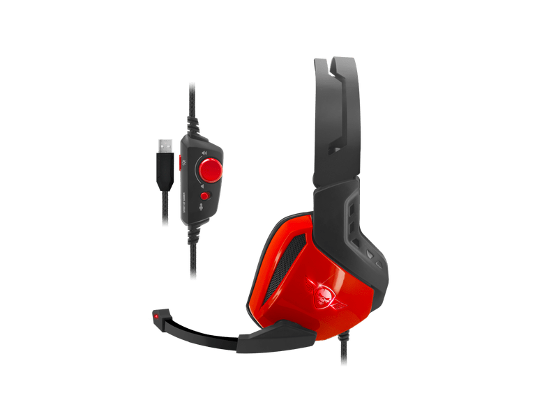 Spirit of Gamer XPERT-H100 gamer headset, piros (MIC-XH100RE)