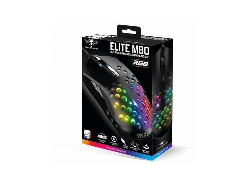 Spirit of Gamer Elite-M80 Gamer egér (S-EM80)